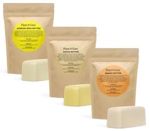 Shea, Mango and Cocoa Butter 1 lb. Bars Variety Bundle Pack - 100% Pure Natural Unrefined - Ideal Moisturizer For Dry Skin, Body, Face And Hair Growth. Great For DIY Soap and Lip Balm Making.