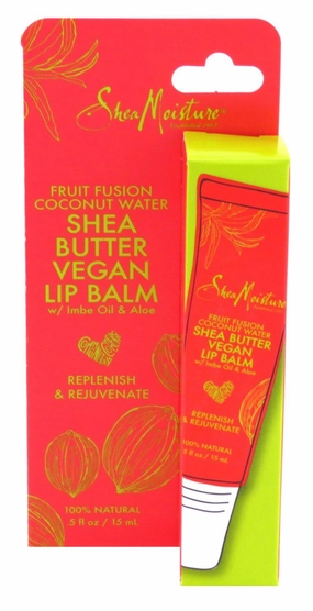 Shea Moisture Lip Balm Fruit Fusion & Coconut Water 0.5 Ounce (15ml) (3 Pack)
