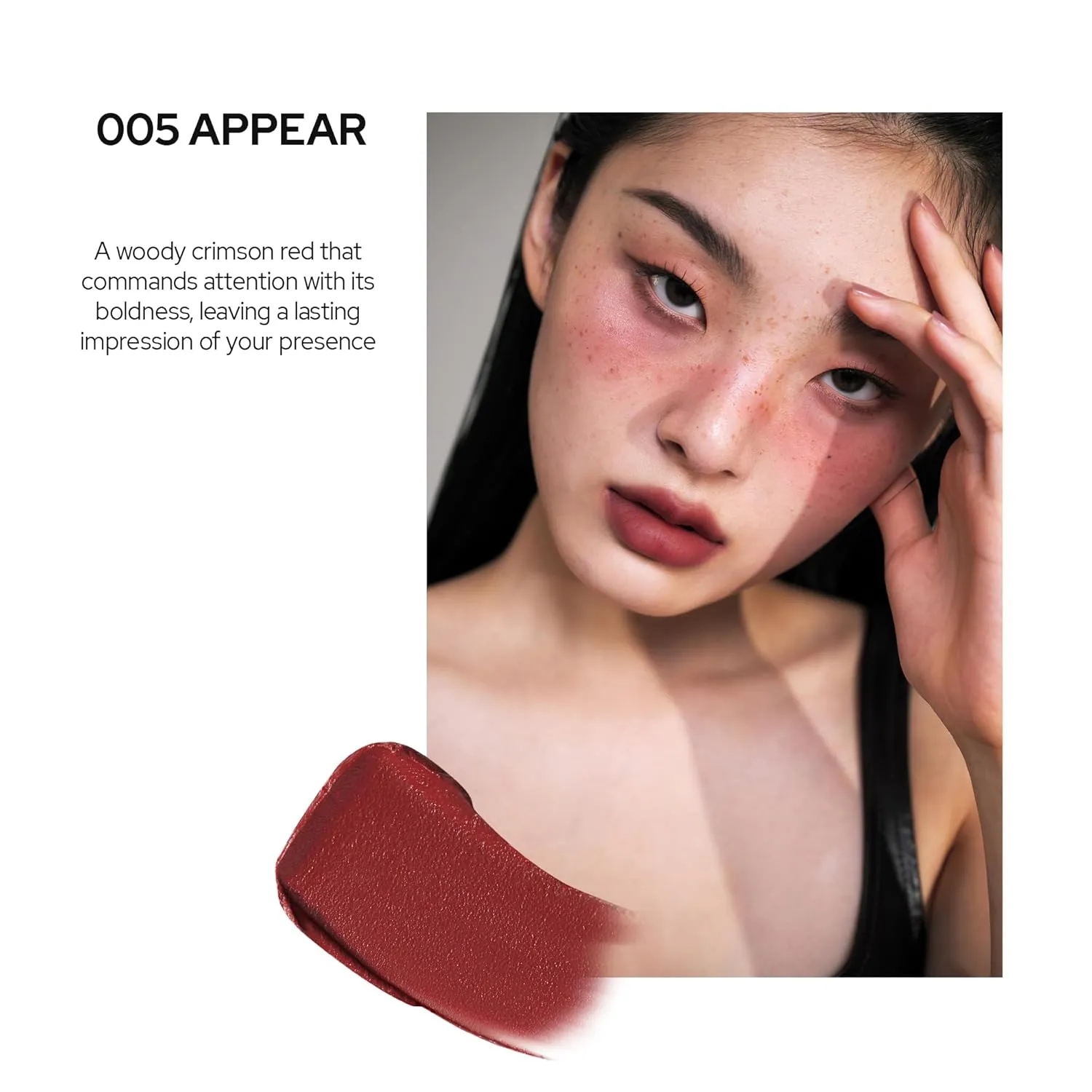 Silky Blur Tint 5 Colors | Soft Velvet Texture & Semi-Matte Finish | Long-Lasting & Close-adhering, Blurring effect, Subtle Shades | Korean Lip Stain (005 Appear, 0.1 Fl oz)