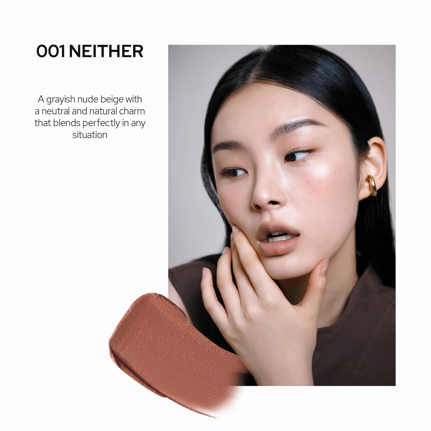 Silky Blur Tint 5 Colors | Soft Velvet Texture & Semi-Matte Finish | Long-Lasting & Close-adhering, Blurring effect, Subtle Shades | Korean Lip Stain (001 Neither, 0.1 Fl oz)