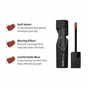Silky Blur Tint 5 Colors | Soft Velvet Texture & Semi-Matte Finish | Long-Lasting & Close-adhering, Blurring effect, Subtle Shades | Korean Lip Stain (003 Peppy, 0.1 Fl oz)