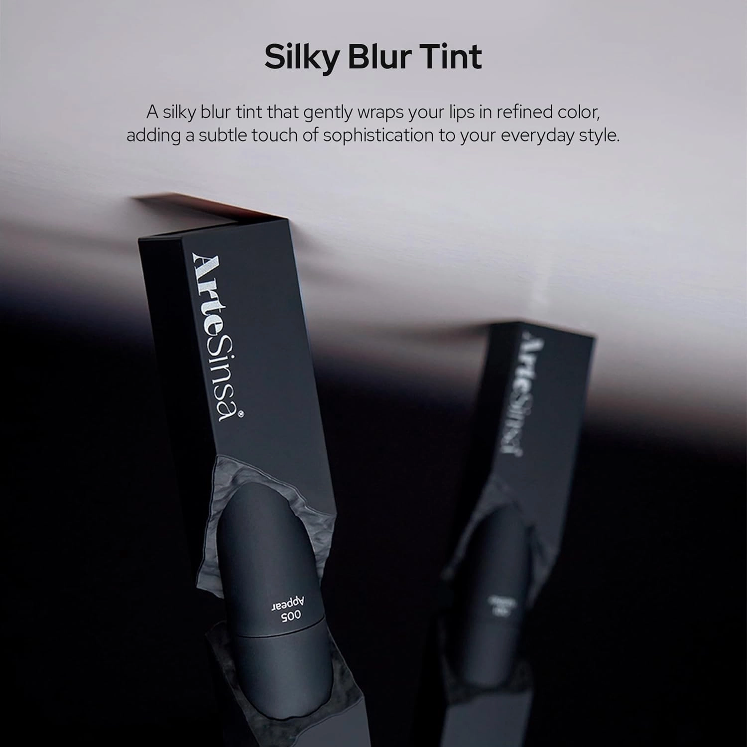 Silky Blur Tint 5 Colors | Soft Velvet Texture & Semi-Matte Finish | Long-Lasting & Close-adhering, Blurring effect, Subtle Shades | Korean Lip Stain (003 Peppy, 0.1 Fl oz)
