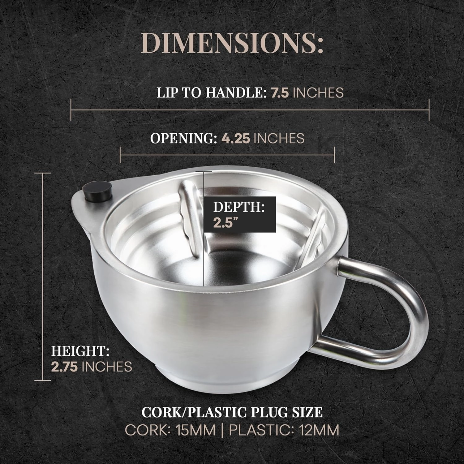 Silver Fox Shaving Scuttle Mug Kit - Bowl With Shavette, Soap, Brush, Stainless Steel Mug, Keeps Lather Hot and Creamy, Hot Shave At Home Daily, Great Gift