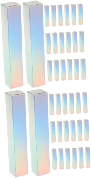 SKISUNO 2sets Lip Gloss Boxes Lipstick Wrapping Cases Paper Lipstick Containers Perfect for Travel 30pcs*2