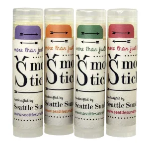 Smooch Stick All Natural Lip Balm Set for Women, Men & Kids with Beeswax & Shea Butter - Fruit, Floral, Herbal Flavors Variety Pack - Small Gift Idea