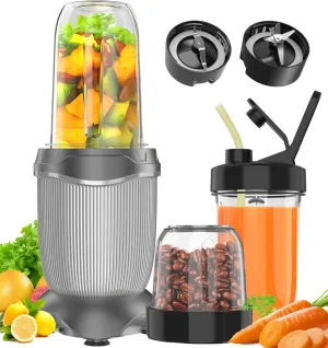 Smoothie Blender, 850 W Upgraded Compact Personal Blender for Shakes and Smoothies, Juice, Frozen Drinks, Sauces & More, Smoothies Maker with 2 * 26 Oz To-Go Cups, 2*Spout-Lids