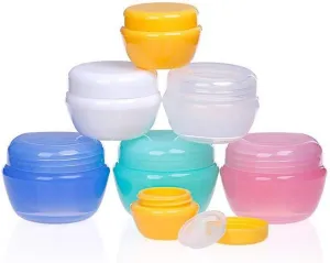 Snadulor 30g/30ml Empty Plastic Travel Cosmetic Containers Pot Jars Cream Jars Lotion Containers Sample Bottles for for Toiletries,Cosmetic Makeup, Face Body Hand Cream,Liquid,20 Pcs