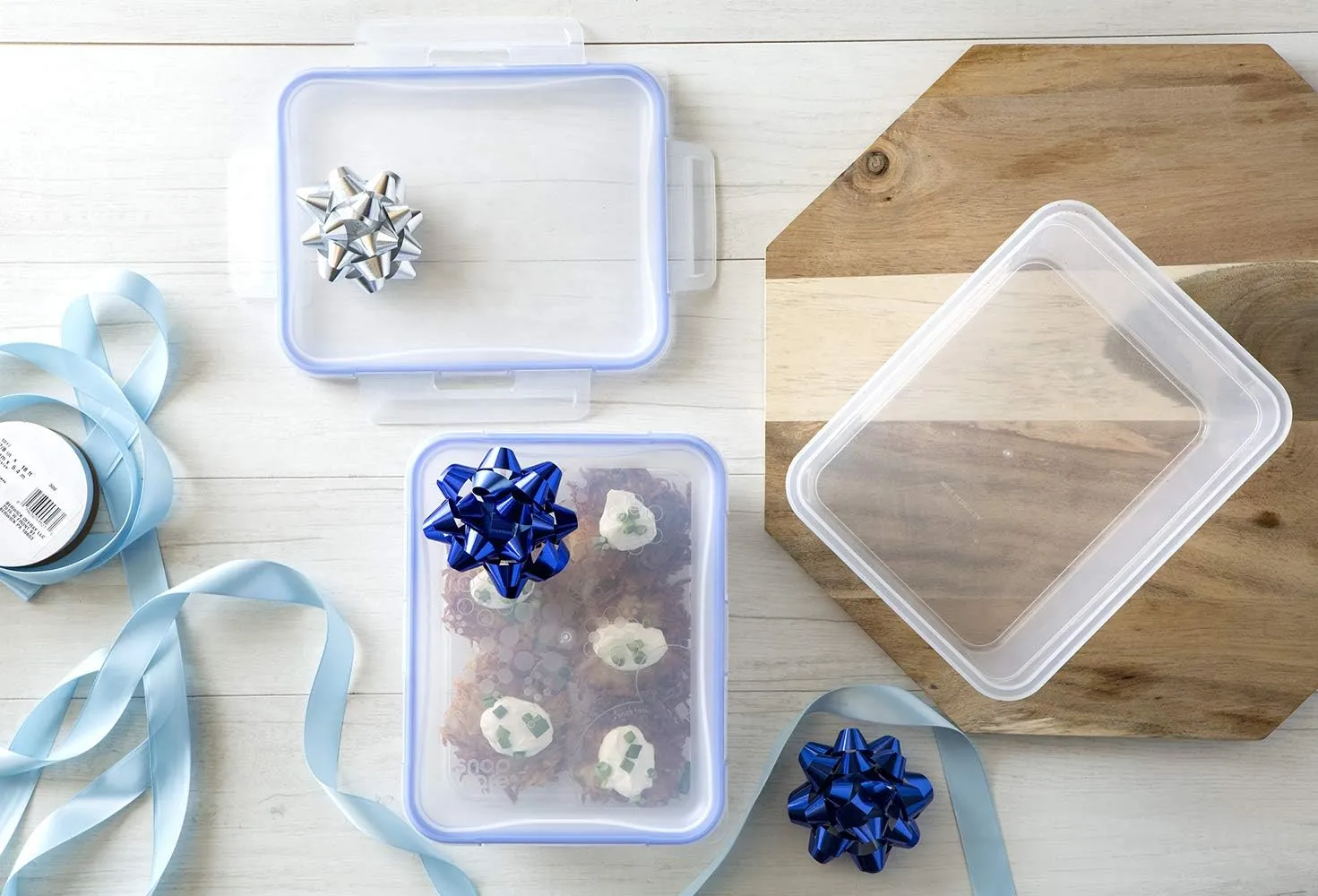 Snapware Total Solution 3-Pack (8.5-Cup) Plastic Food Storage Containers Set, Leakproof & Airtight Locking Lids Rectangular Tupperware, Non-Toxic BPA-Free Lids, Microwave Dishwasher Freezer Safe