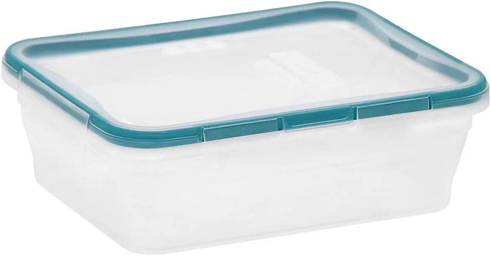 Snapware Total Solution 3-Pack (8.5-Cup) Plastic Food Storage Containers Set, Leakproof & Airtight Locking Lids Rectangular Tupperware, Non-Toxic BPA-Free Lids, Microwave Dishwasher Freezer Safe