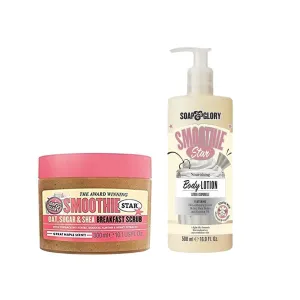 Soap & Glory Cool The Shots Plumping Lip Gloss Duo – Clear (4ml) & Nude Edition (4ml) – Hydrating & Cooling Lip Plumpers with Menthol & Vitamin E – High Shine, Vegan & Cruelty-Free