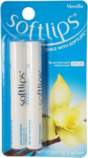 Softlips Lip Protectant SPF 20, Vanilla 2 ea (Pack of 11)