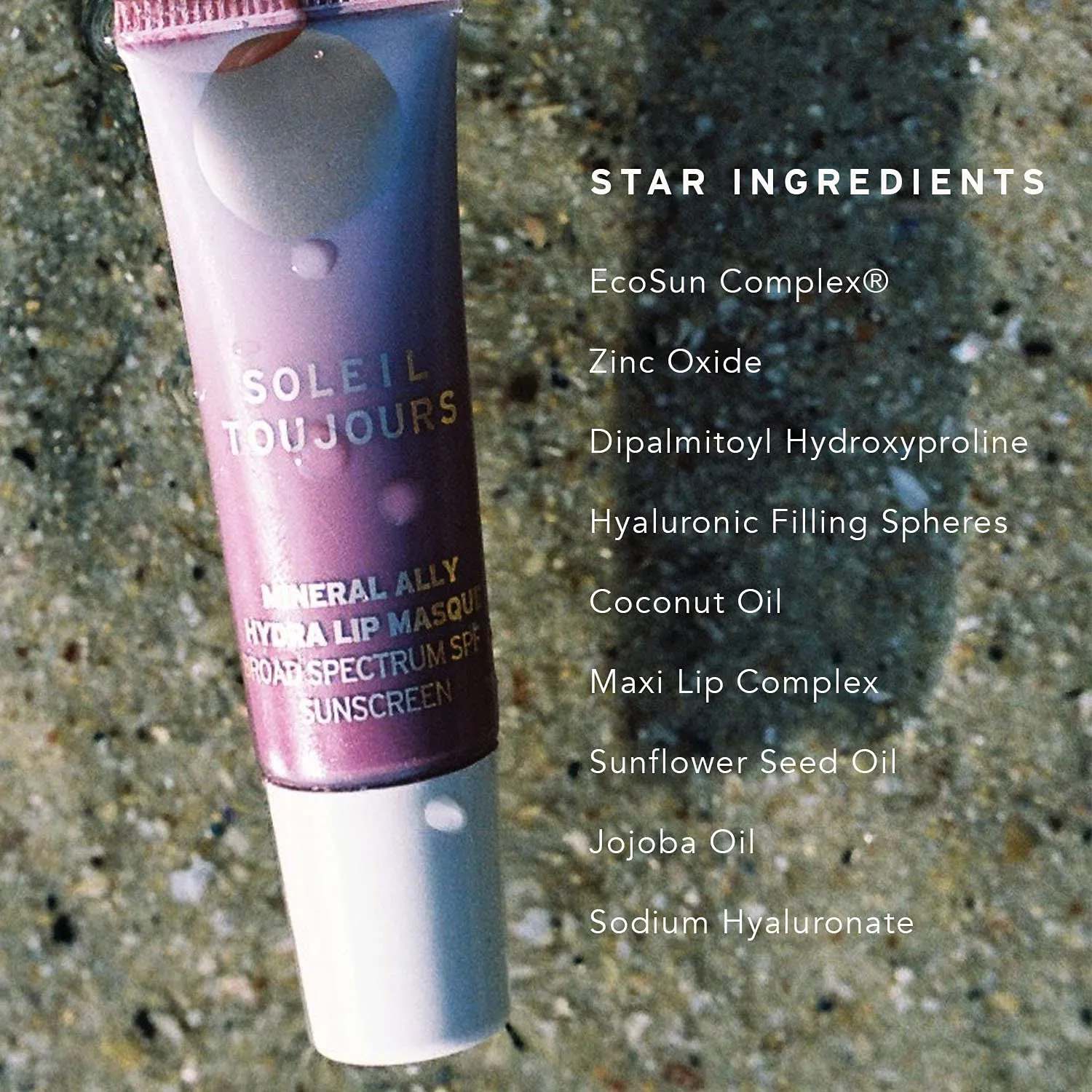 Soleil Toujours Mineral Ally Hydra Lip Masque Sip Sip | Tinted Lip Balm | Everyday Protection | Antioxidant-Rich | Hydrating | SPF 15 (10 ml / 0.34 fl oz)