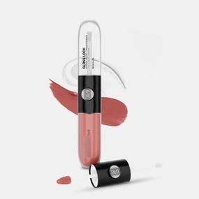 SOLITREX Gloss Lock 2-In-1 Liquid Lipstick|Lip Gloss Long-Lasting Fuller & Pump-Up Pigmented Lipstick|12Hrs Long Stay With Intense Color Payoff|Lightweight & Comfortable|03 I'M Bubbly|7G.