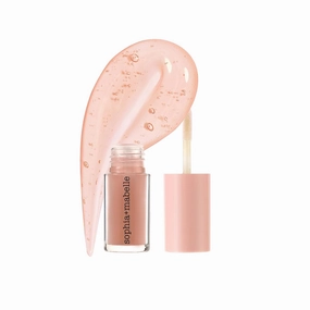 Sophia   Mabelle Hydrating Fruit Lip Oil – Lightweight, Non-Sticky, Tinted Gloss Oil – Nourishing, High-Shine, Flavored Lip Treatment – Yuzu, Lychee, Mango – 3.7g (Yuzu (Nude), Standard)
