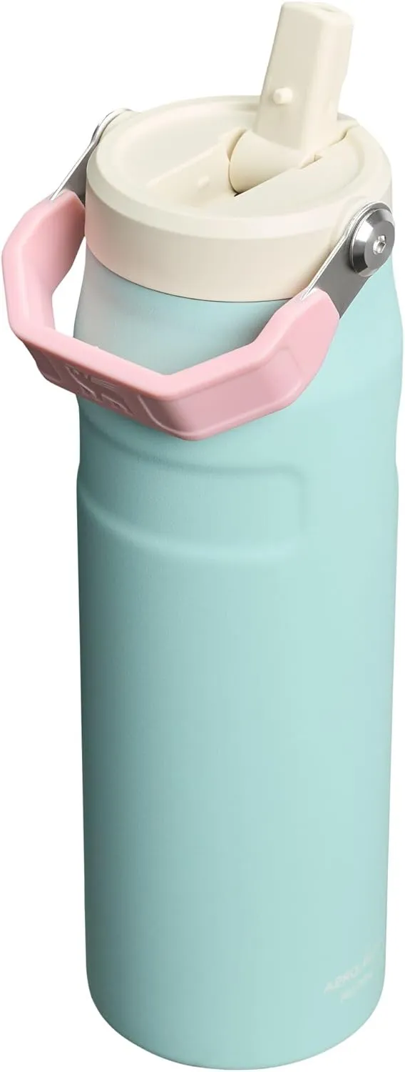 Stanley IceFlow Flip Straw 2.0 Water Bottle 24 oz | Built-In Straw for Travel and Sports | Lightweight and Leak Resistant | Insulated Stainless Steel | BPA-Free | Poolside