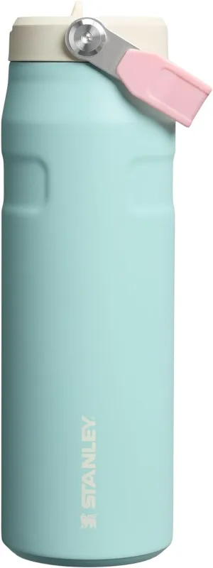 Stanley IceFlow Flip Straw 2.0 Water Bottle 24 oz | Built-In Straw for Travel and Sports | Lightweight and Leak Resistant | Insulated Stainless Steel | BPA-Free | Poolside