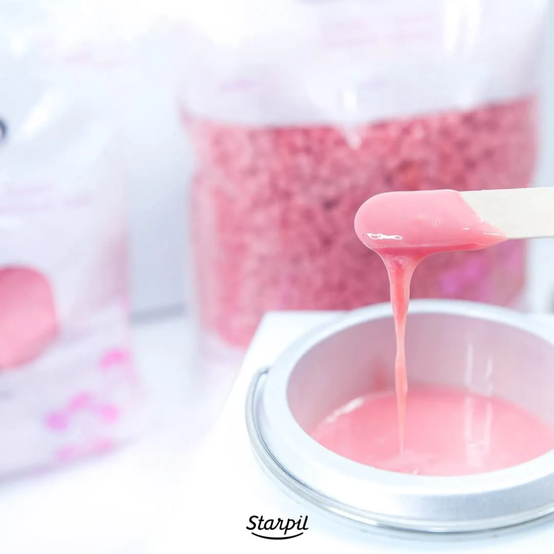Starpil Wax 2268g / 5 lb Pink Hard Wax Beads for Painless Hair Removal, Stripless Wax Beads, Polymer Blend Low Temperature Wax for Face, Bikini, Brazilian, Legs, Underarm, Back and Chest.