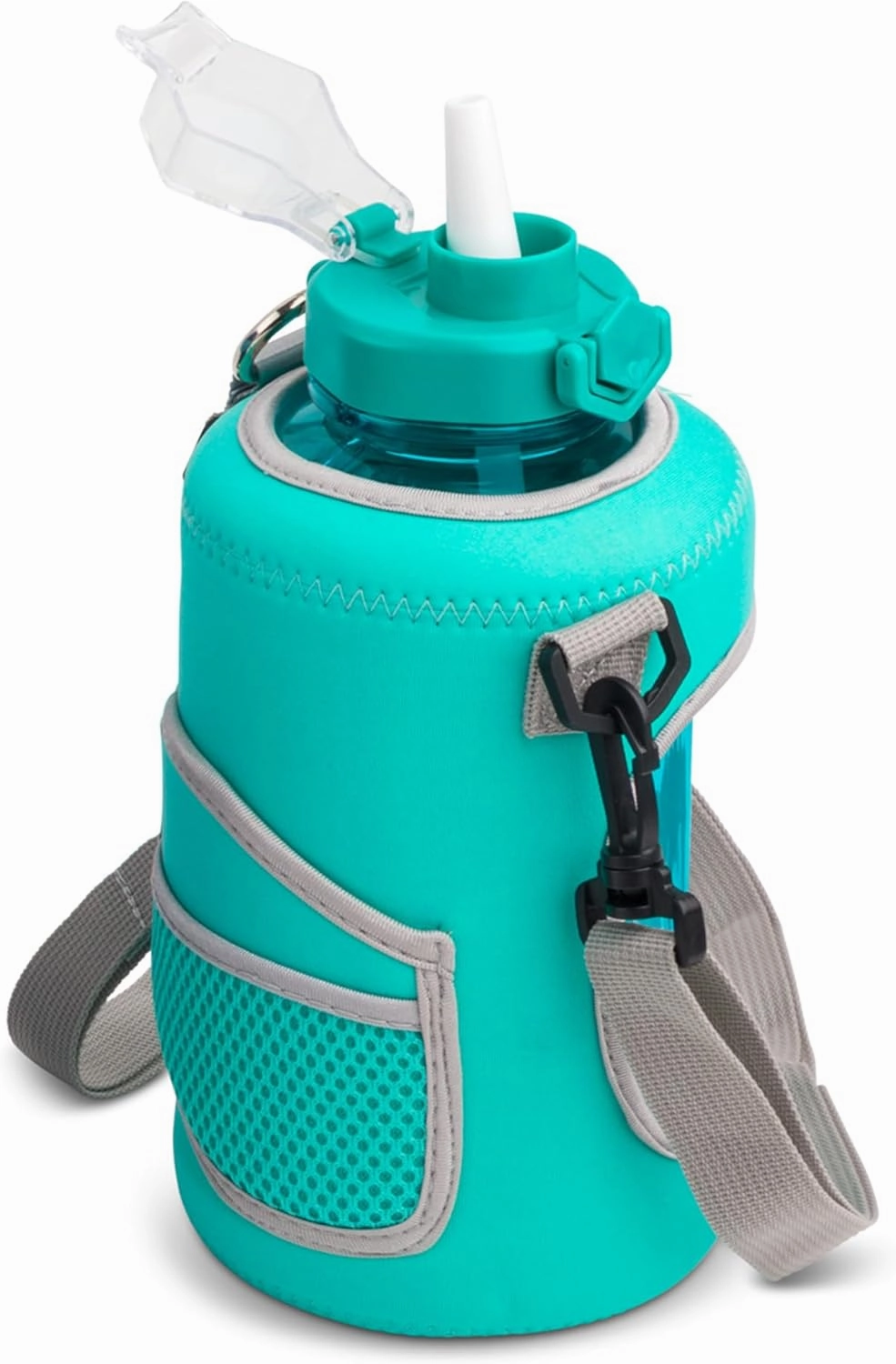 Studio Sport Jug with Neopreme Sleave, Easy-Carry Strap, and Leak-proof Straw Lid - 54 Oz - Chase