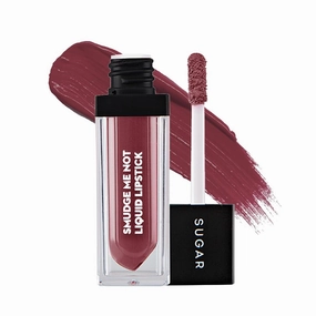 SUGAR Cosmetics Smudge Me Not Liquid Lipstick03 Tan Fan (Mauve Nude) Intensely Pigmented Liquid Matte Finish, Longwearing Formula, Smudgeproof