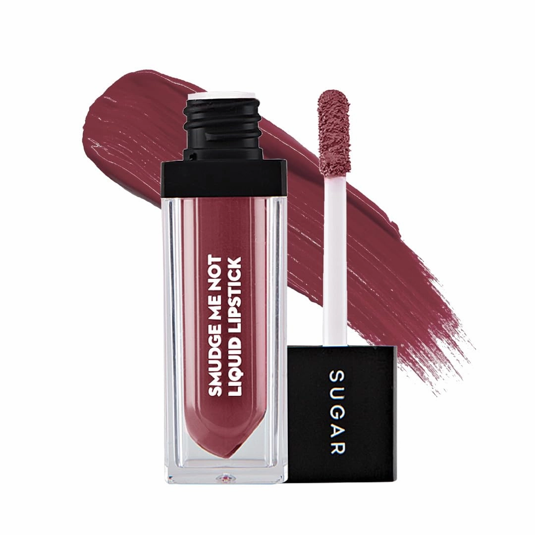 SUGAR Cosmetics Smudge Me Not Liquid Lipstick03 Tan Fan (Mauve Nude) Intensely Pigmented Liquid Matte Finish, Longwearing Formula, Smudgeproof