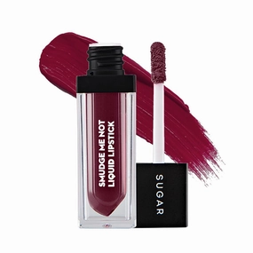 SUGAR Cosmetics Smudge Me Not Liquid Lipstick25 Very Mulberry (Deep Berry) Intensely Pigmented Liquid Matte Finish, Longwearing Formula, Smudgeproof