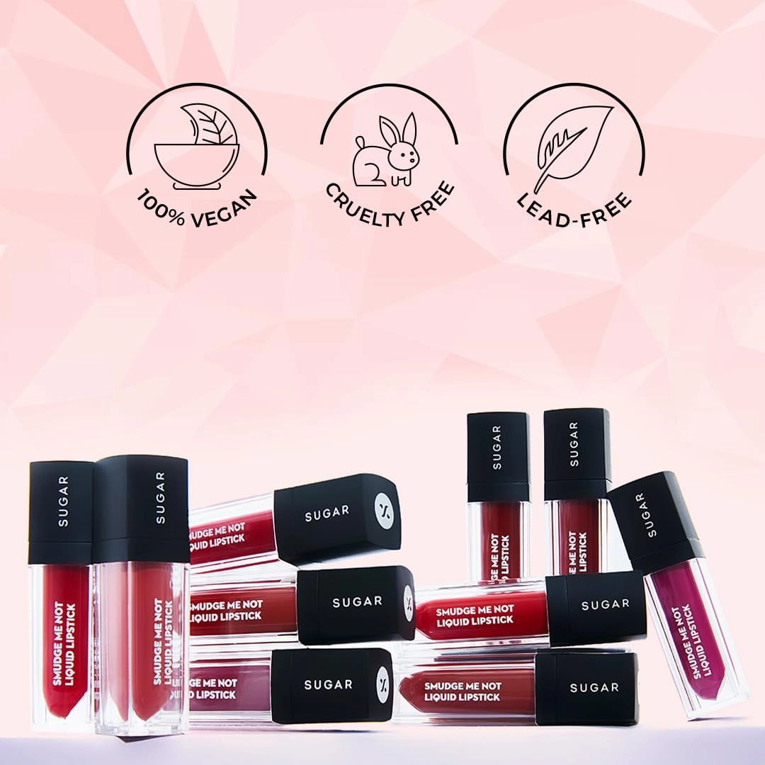 SUGAR Cosmetics Smudge Me Not Liquid Lipstick25 Very Mulberry (Deep Berry) Intensely Pigmented Liquid Matte Finish, Longwearing Formula, Smudgeproof