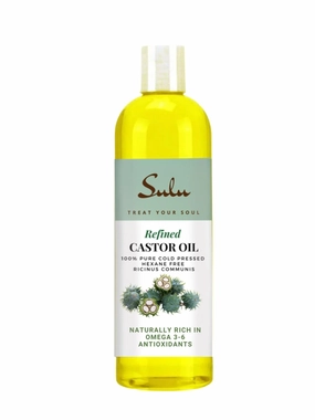 SULU ORGANICS 16 OUNCES 100% COLD PRESSED HEXANE FREE CASTOR OIL USP