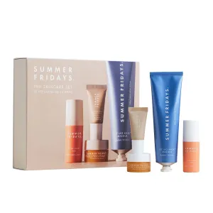 Summer Fridays Limited-Edition Skincare Set - Jet Lag Mask (2.25 Oz)   CC Me Serum with Vitamin C (.34 Oz)   Mini Light Aura Vitamin C   Peptide Eye Cream (.16 Oz) and Lip Butter Balm Vanilla (.5 Oz)