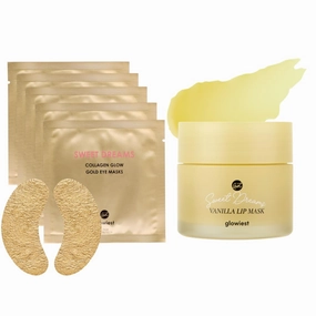 Sweet Dreams Collagen Glow Gold Eye Masks under eye patches for puffy eyes   Sweet Dreams Vanilla Lip Mask