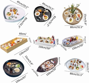 Swimming Pool Floating Breakfast Tray Hotel Water Basket Open-Air Afternoon Tea Dinner Plate for Breakfast Tea Tray Party Wedding Photography