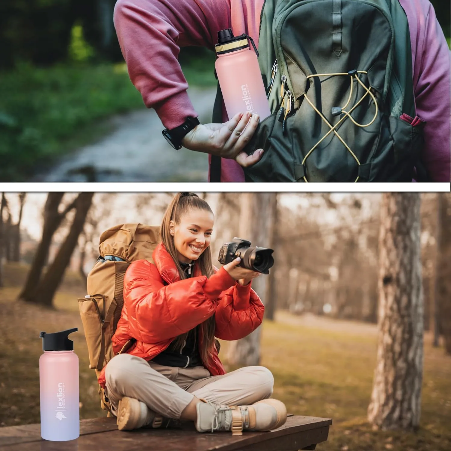 Tea Infuser Bottle - Fruit Infuser Water Bottle 32 Oz, Triple Walled Insulated Stainless Steel Bottle, Thermal Leaf Infuser, Silicone Sleeve, 3 Lids Leakproof, Metal Mug Gallon