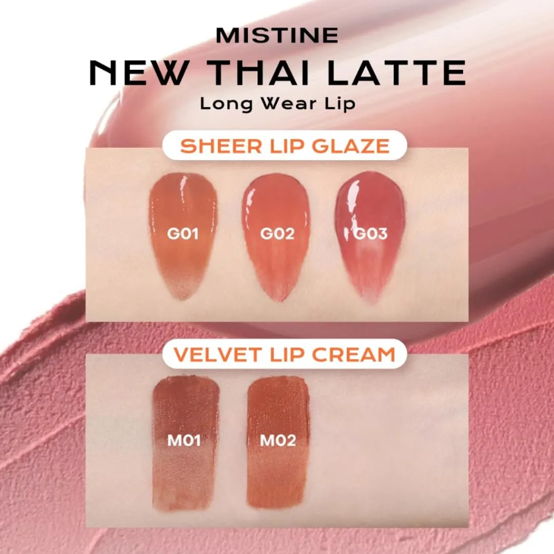Thai Latte Velvet Lip Cream – 2.8g – Matte, Smooth & Full Coverage (M02 Milk Apricot Dirty)