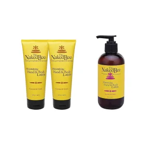 The Naked Bee Coconut & Honey Moisturizing Hand & Body Lotion 6.7oz   Jasmine & Honey Moisturizing Hand & Body Lotion 8oz