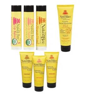 The Naked Bee Orange Blossom Honey, Grapefruit Blossom Honey and Coconut Honey, Hand & Body Lotion 6.7oz   Facial Moisturizer SPF 30 Vitamin C 2.5oz   Honey, Grapefruit Blossom Honey and Pomegranate