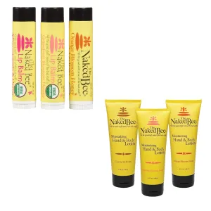 The Naked Bee Orange Blossom Honey Grapefruit Blossom Honey and Coconut Honey, Hand & Body Lotion 6.7oz   Grapefruit Blossom Honey, and Pomegranate & Honey 0.15oz