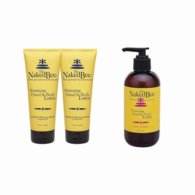 The Naked Bee Lavender & Beeswax Absolute Hand and Body Lotion 6.7oz   Jasmine & Honey Moisturizing Hand & Body Lotion 8oz