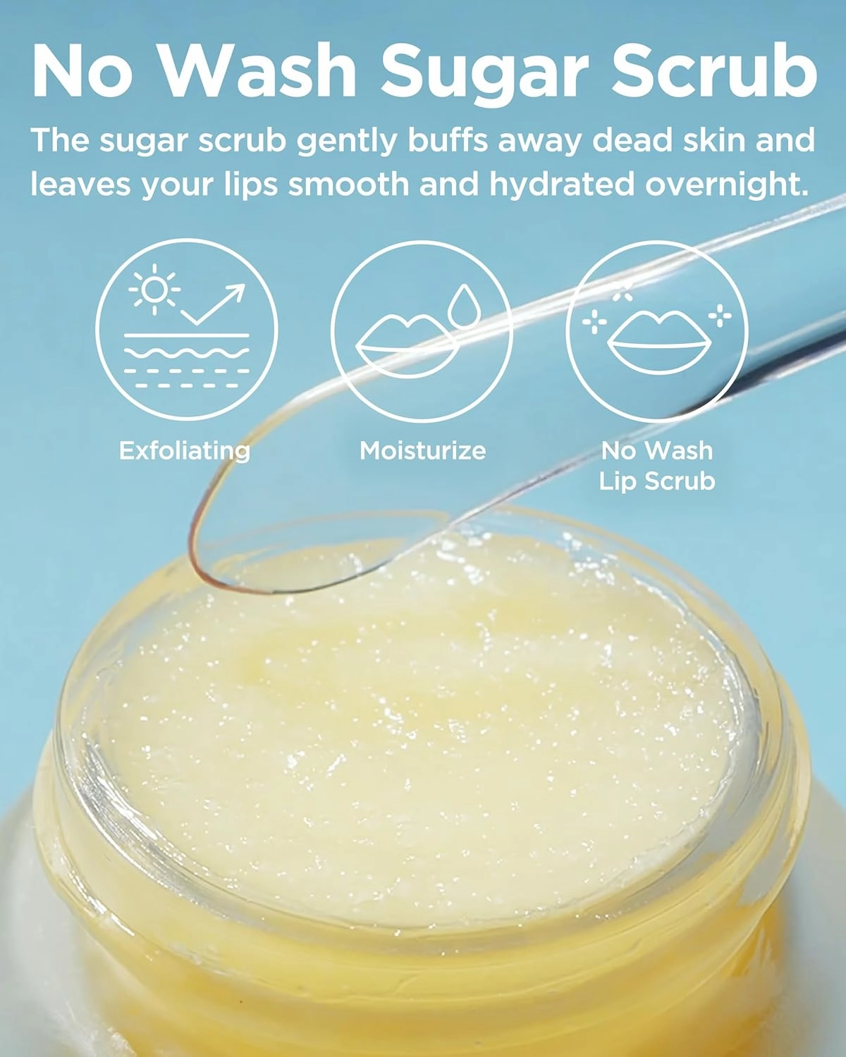TOCOBO Lemon Sugar Lip Mask – Korean Vegan Lip Scrub & Overnight Exfoliating Treatment for Dry, Chapped Lips – Hydrating, Plumping, Smoothing – Glazed Balm Texture, Non-Sticky, 0.68oz