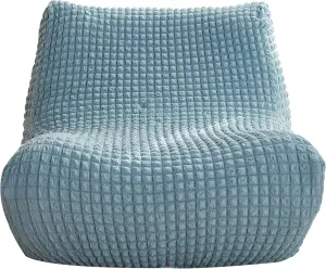 TOPCHANCES Fireside Chair Cover,Stretch Armless Lounge Chaise Slipcover Lazy Floor Sofa Couch Furniture Protector Bean Bag Couch Cover with Elastic Bottom for Living Room Bedroom