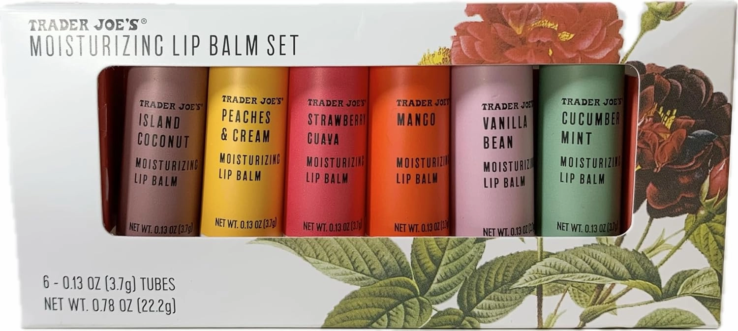 Trader Joe's Moisturizing Lip Balm Set 6-0.13 OZ (3.7g) Tubes