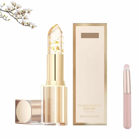 Transferproof Color Changing Lipstick, Bymolia Color Changing Lipstick, Long Lasting 24 Hours Moisturizing Glossy Shine Lip Gloss, Transparente Gold Crystal Balm For Women (bb,2pc)
