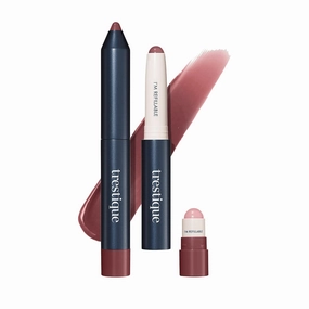 TRE'STIQUE Prime And Shine Lip Crayon, Refillable Shiny Lipstick With Built-in Lip Primer, Clean Beauty Makeup, Lipstick For Women, 2-in-1 Glossy and Primer
