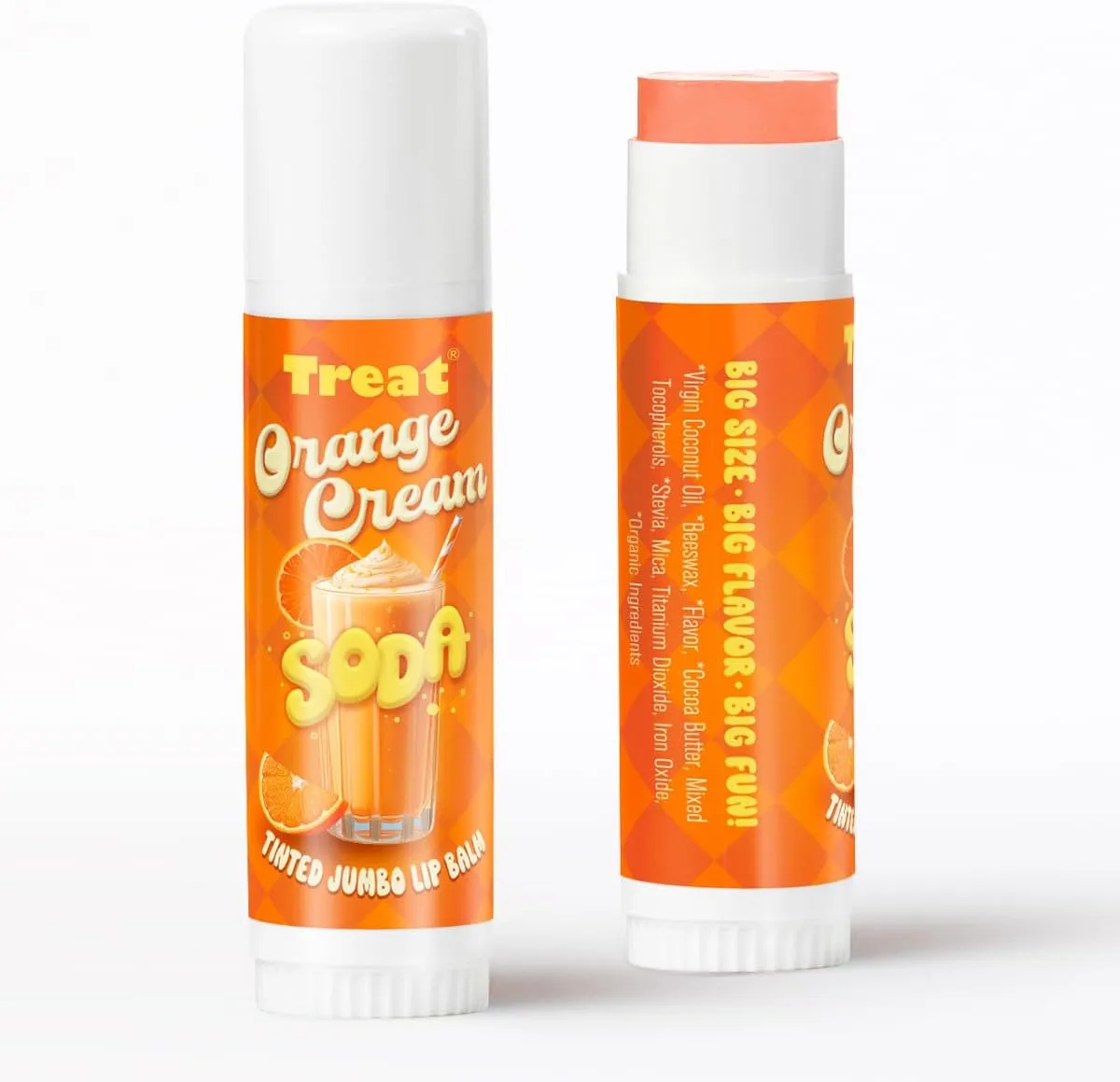 TREAT© JUMBO TINTED LIP BALM (SHIMMERING CREAM SODA WITH AN ORANGE TWIST)