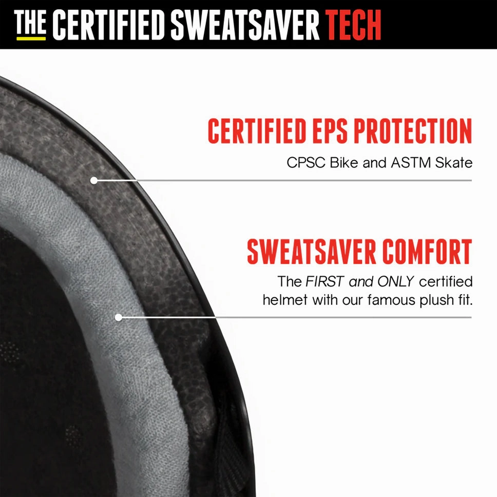 Triple 8 The Certified Sweatsaver Carbon Matte Helmet