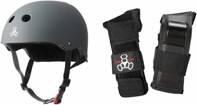 Triple Eight The Certified Sweatsaver Skate Helmet and Wristsavers for Skateboarding, BMX, Roller Skating