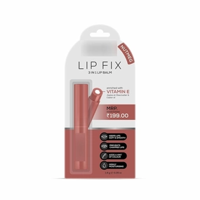 Tubees Lip Fix 3 in 1 Tinted Lip Balm 02 Nutmeg 1.6 Gm, Heals Lightens & Nourishes | Dual Core Care Enriched with Vitamin E, Shea Butter & Jojoba Oil for Dry & Chapped Dry Lips