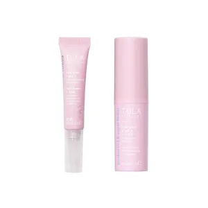 TULA Skin Care Wrapped in Radiance Rose Glow Lip Treatment & Eye Balm Duo | Rose Glow   Get It Hydrating Peptide Lip Treatment 0.28oz, Rose Glow   Get It Cooling & Brightening Eye Balm 0.35 oz