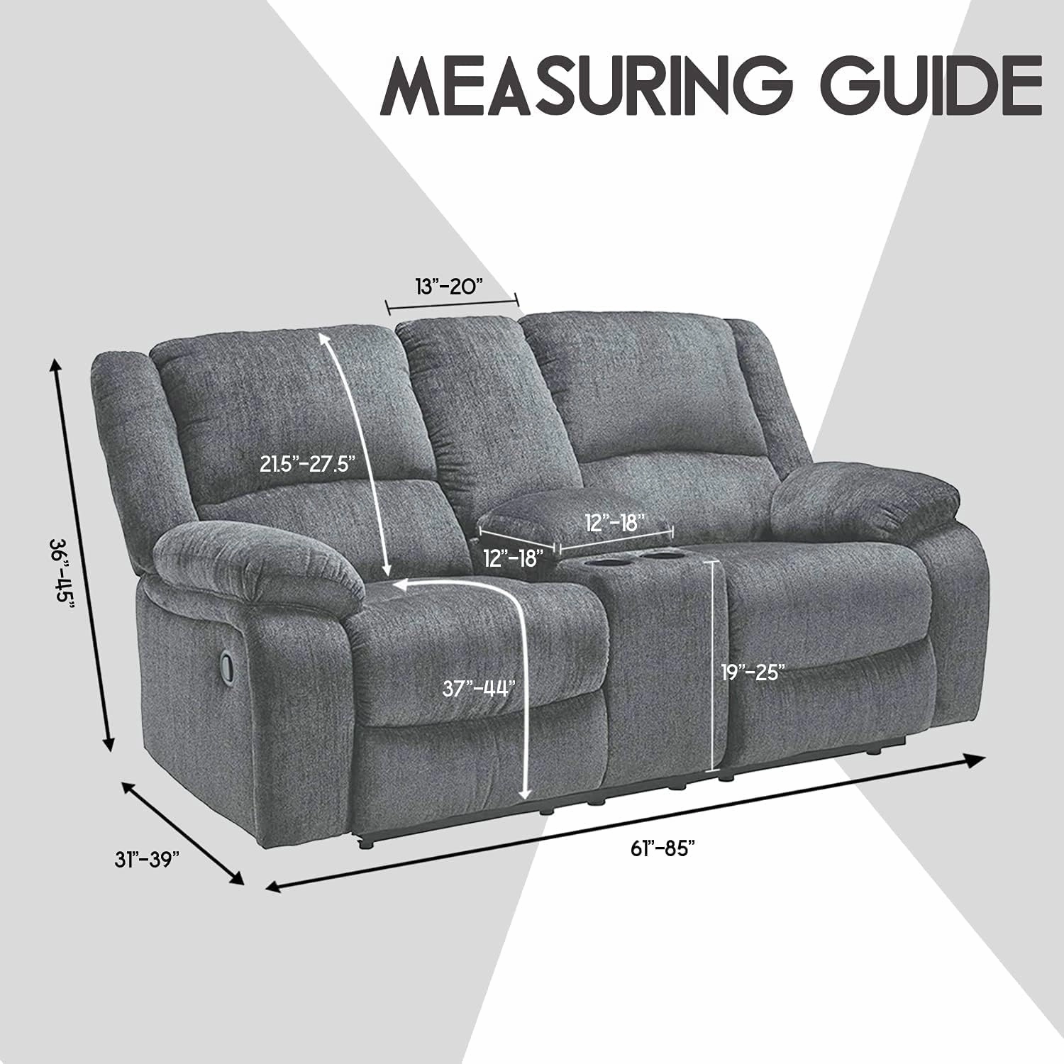 ULTICOR 8-Pieces Recliner Sofa Covers, Jacquared Stretch Couch Covers for 3 Cushion Reclining Sofa Slipcovers Thick Soft Washable (Style 2) (Ivory)