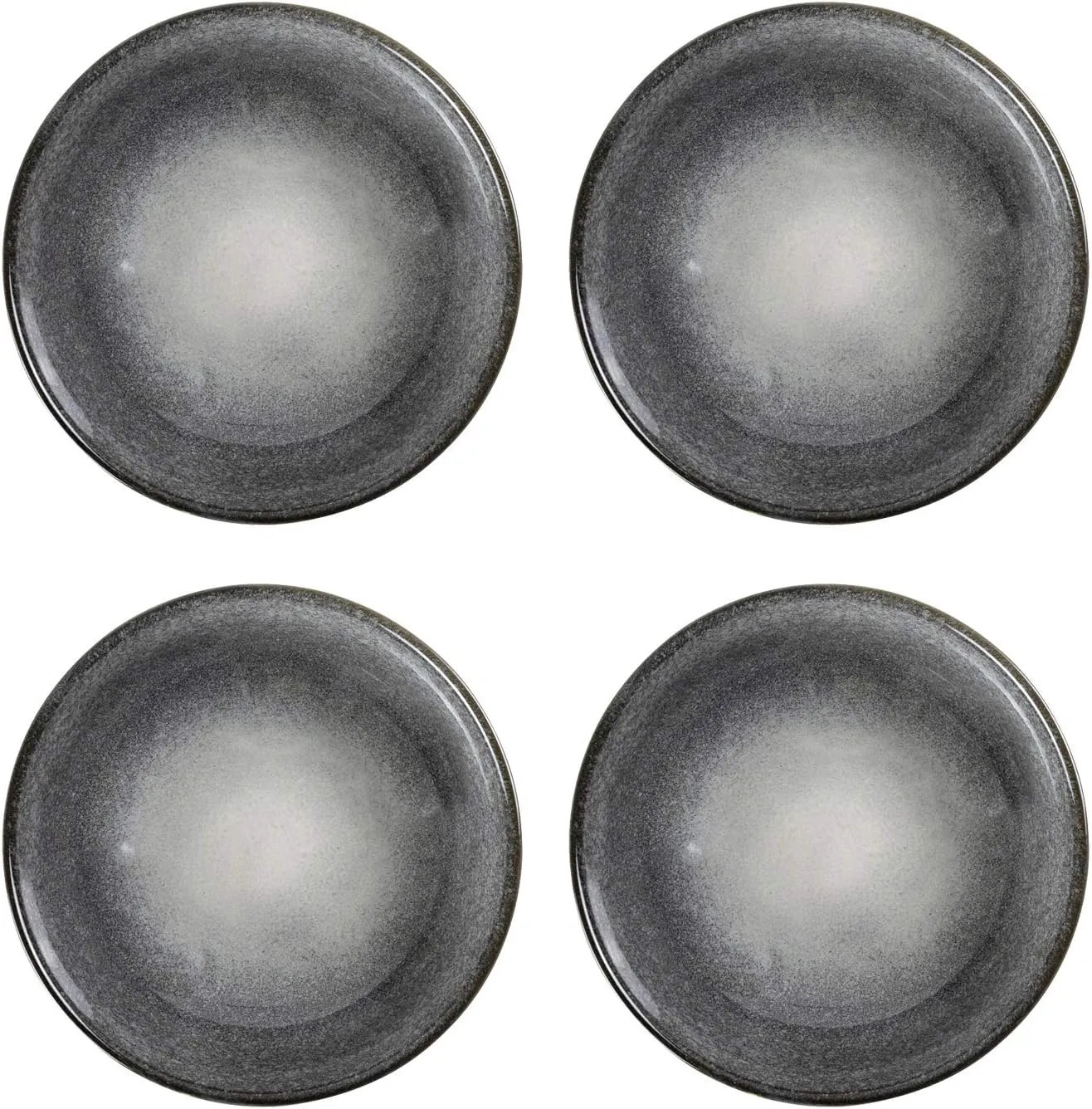 UNICASA Ceramic Cereal Bowls Set, 18 OZ Salads Bowls Set of 4, Dessert Serving Bowl for Soup, Reactive Glaze Ramen Bowls, Microwave Oven and Dishwasher Safe, Grey