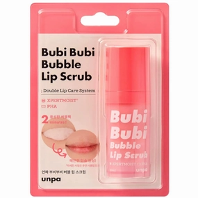 Unpa Bubi Bubi Bubble Lip Scrub - K-Beauty Gentle Exfoliator for Soft, Smooth Lips, For Dry, Chapped Lips, Get Rid of Flaky Lips