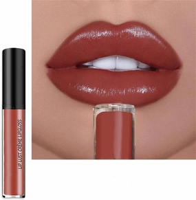 Upgrade 12 Color Cream Lip Gloss, Long-Lasting Moisturizing Velvet Lip Lipstick, Non-Stick to Cup, Non-Fading, Waterproof, Hydrating Lip Tint Natural Jelly Lipstick (012#, 6 ML)